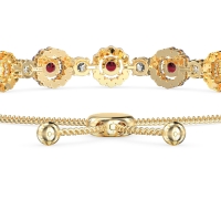 Bolo Gemstone Circle Link Bracelet