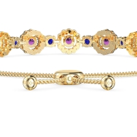 Bolo Gemstone Circle Link Bracelet