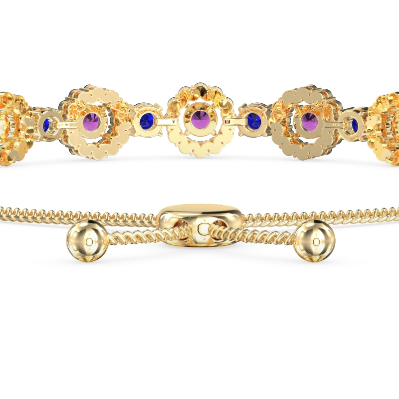 Bolo Gemstone Circle Link Bracelet