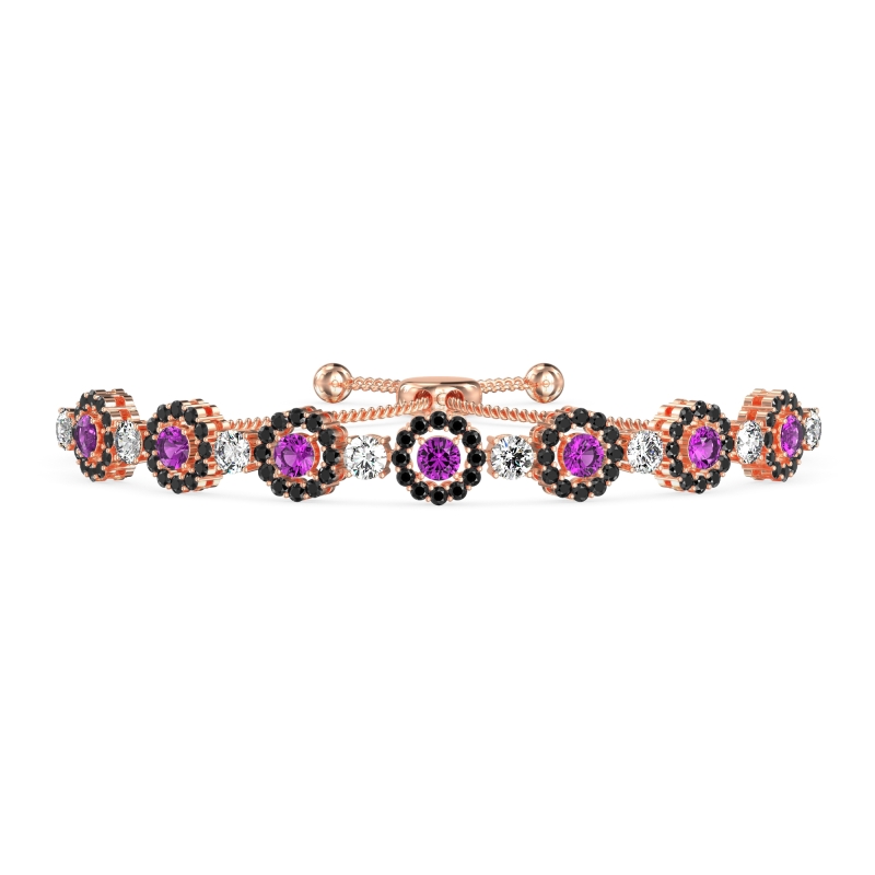 Bolo Gemstone Circle Link Bracelet
