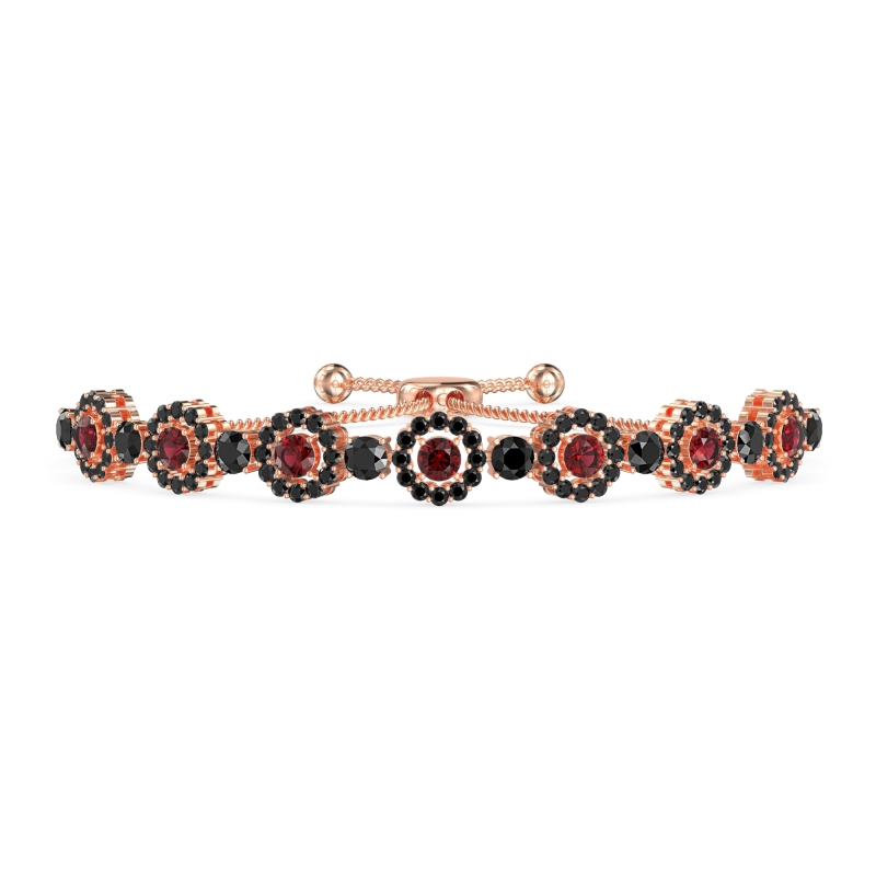 Bolo Gemstone Circle Link Bracelet
