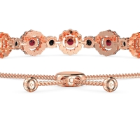 Bolo Gemstone Circle Link Bracelet