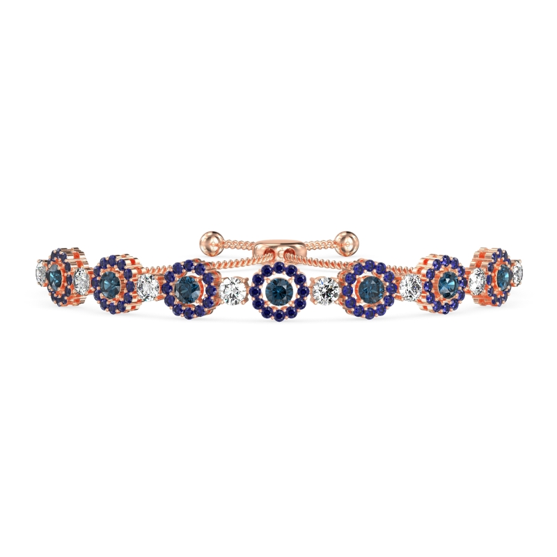 Bolo Gemstone Circle Link Bracelet