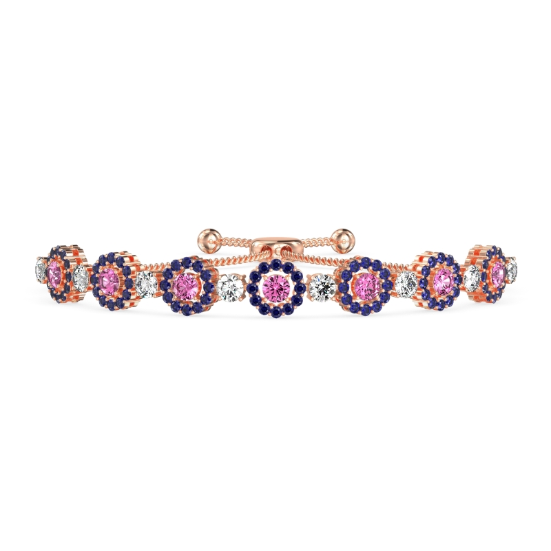 Bolo Gemstone Circle Link Bracelet
