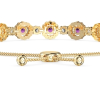 Bolo Gemstone Circle Link Bracelet