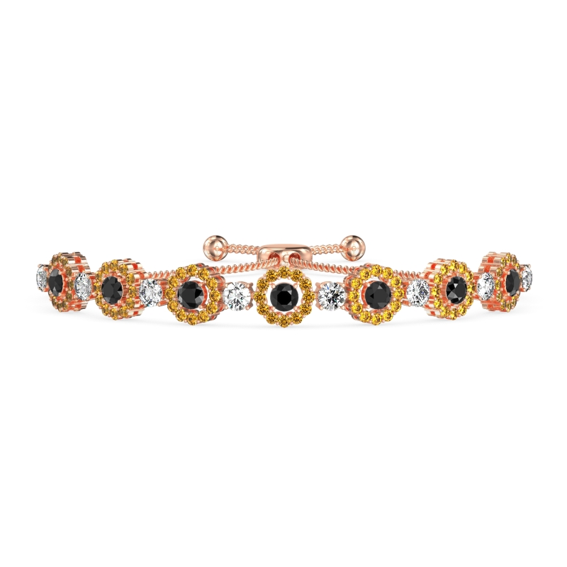 Bolo Gemstone Circle Link Bracelet