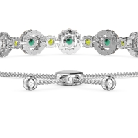 Bolo Gemstone Circle Link Bracelet
