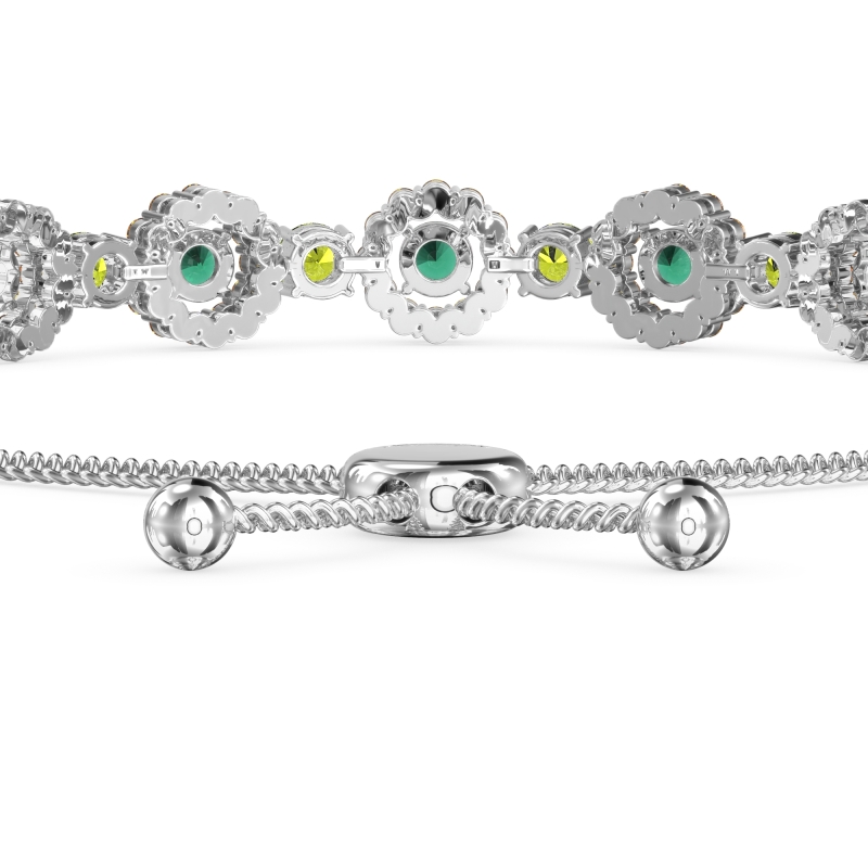 Bolo Gemstone Circle Link Bracelet