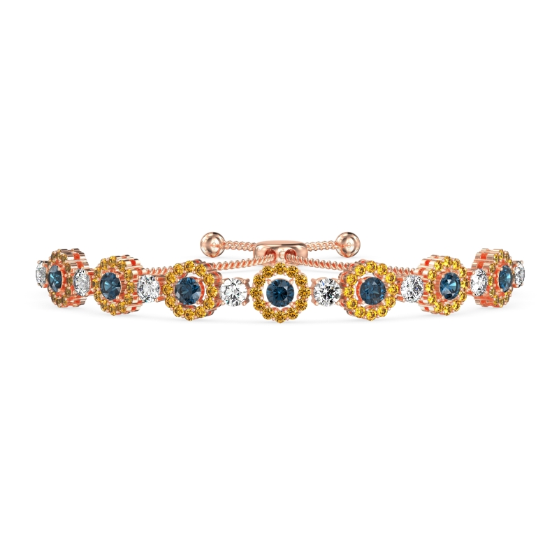 Bolo Gemstone Circle Link Bracelet