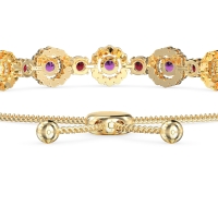 Bolo Gemstone Circle Link Bracelet