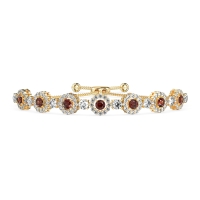Bolo Gemstone Circle Link Bracelet