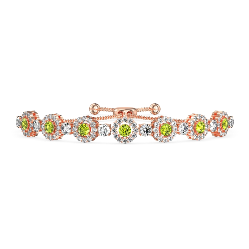 Bolo Gemstone Circle Link Bracelet