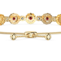 Bolo Gemstone Circle Link Bracelet