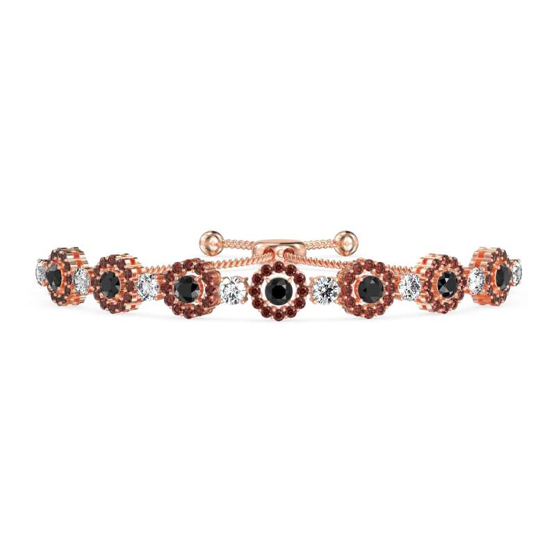 Bolo Gemstone Circle Link Bracelet