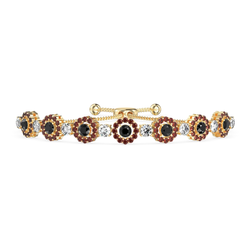 Bolo Gemstone Circle Link Bracelet