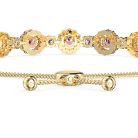 Bolo Gemstone Circle Link Bracelet