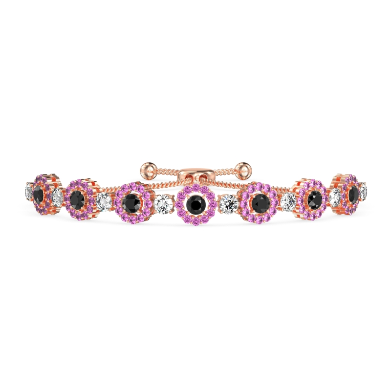 Bolo Gemstone Circle Link Bracelet