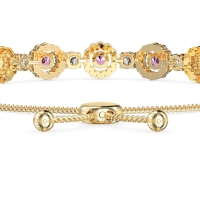 Bolo Gemstone Circle Link Bracelet