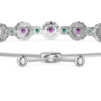 Bolo Gemstone Circle Link Bracelet