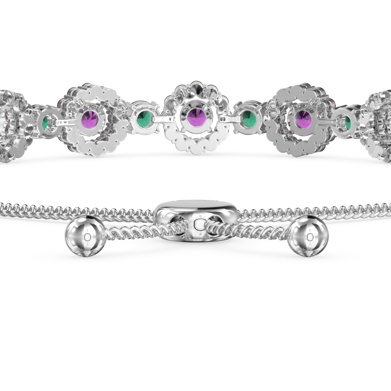 Bolo Gemstone Circle Link Bracelet