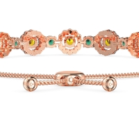Bolo Gemstone Circle Link Bracelet