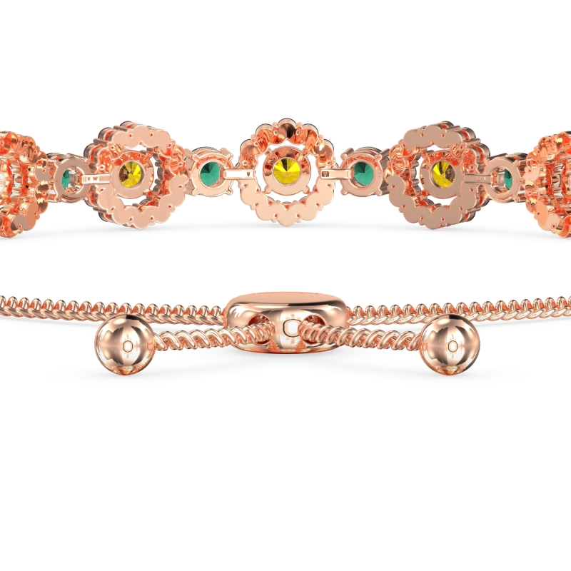 Bolo Gemstone Circle Link Bracelet