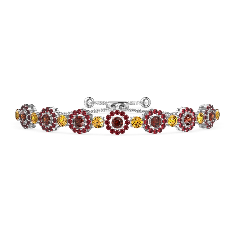 Bolo Gemstone Circle Link Bracelet