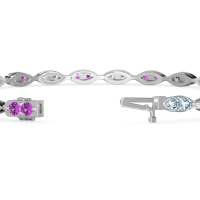 Marquise Shape Eternity Link Bracelet