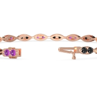 Marquise Shape Eternity Link Bracelet