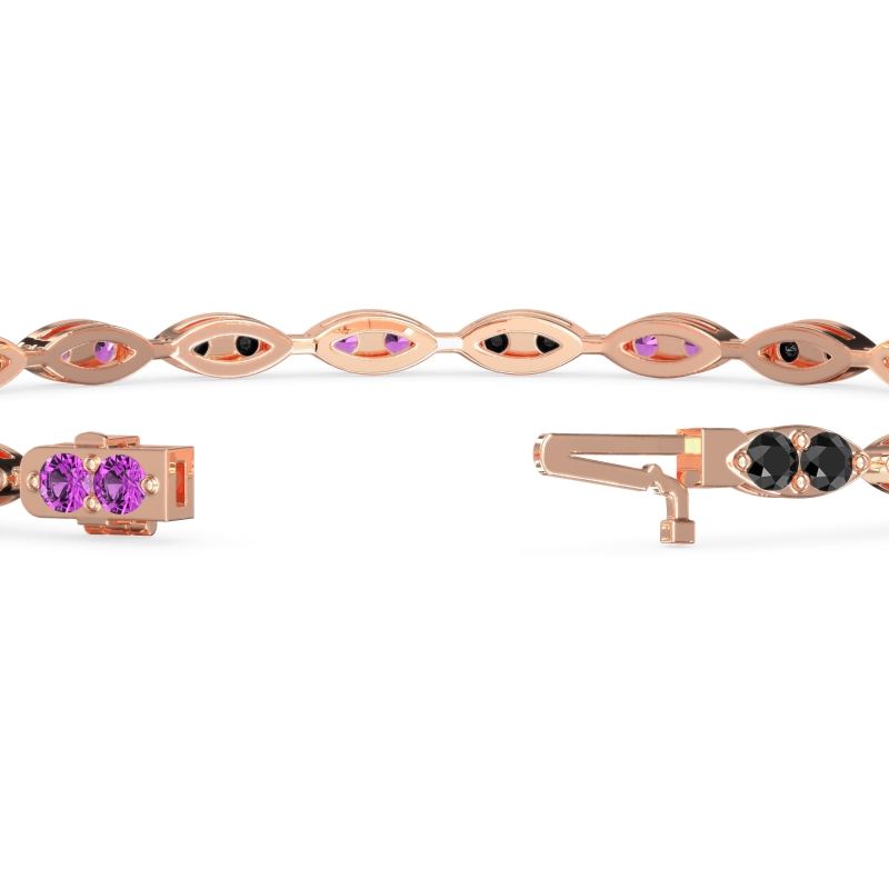 Marquise Shape Eternity Link Bracelet