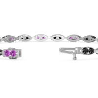 Marquise Shape Eternity Link Bracelet