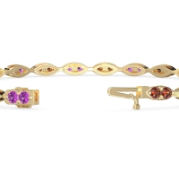 Marquise Shape Eternity Link Bracelet