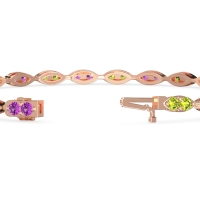 Marquise Shape Eternity Link Bracelet