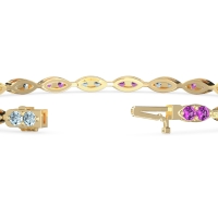 Marquise Shape Eternity Link Bracelet