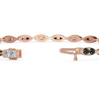 Marquise Shape Eternity Link Bracelet