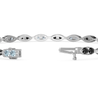 Marquise Shape Eternity Link Bracelet