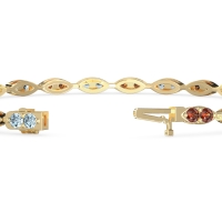 Marquise Shape Eternity Link Bracelet