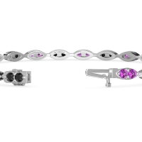 Marquise Shape Eternity Link Bracelet