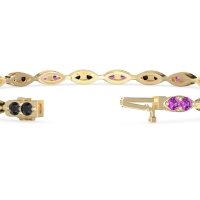 Marquise Shape Eternity Link Bracelet