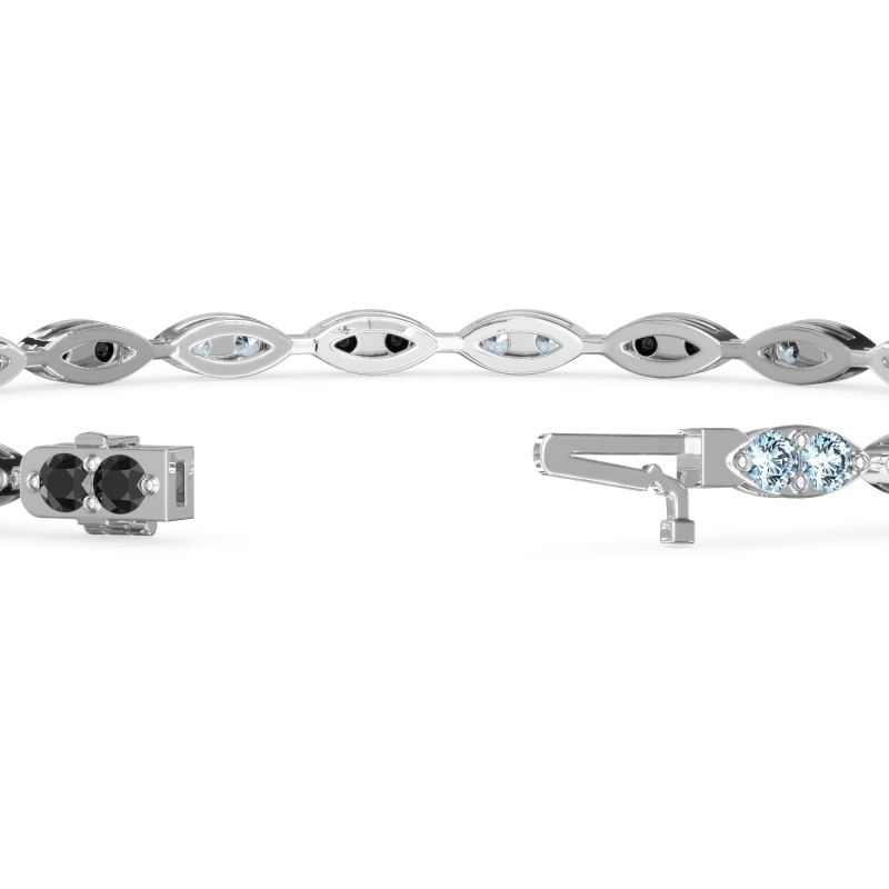 Marquise Shape Eternity Link Bracelet