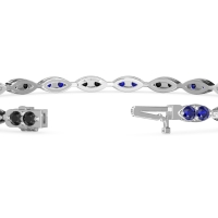 Marquise Shape Eternity Link Bracelet