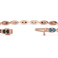 Marquise Shape Eternity Link Bracelet