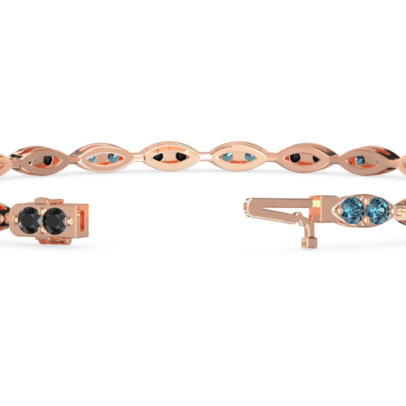 Marquise Shape Eternity Link Bracelet