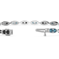 Marquise Shape Eternity Link Bracelet