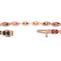 Marquise Shape Eternity Link Bracelet