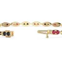Marquise Shape Eternity Link Bracelet