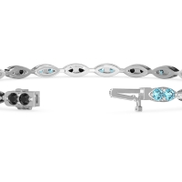 Marquise Shape Eternity Link Bracelet