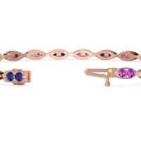 Marquise Shape Eternity Link Bracelet