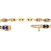 Marquise Shape Eternity Link Bracelet