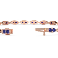 Marquise Shape Eternity Link Bracelet